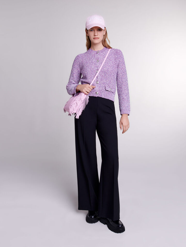 Cardigan in maglia con lustrini
