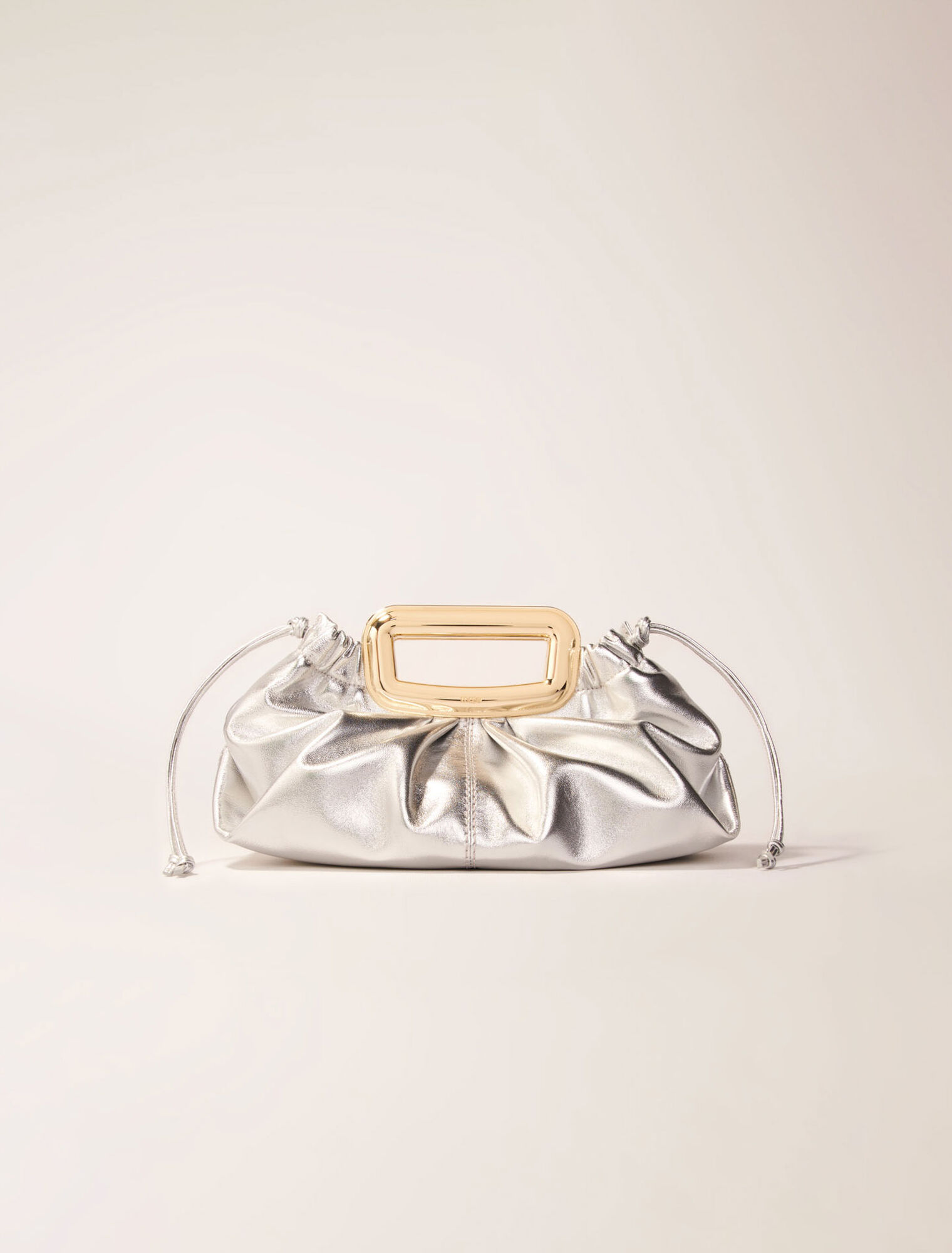 Clutch pelle metal manico metallo