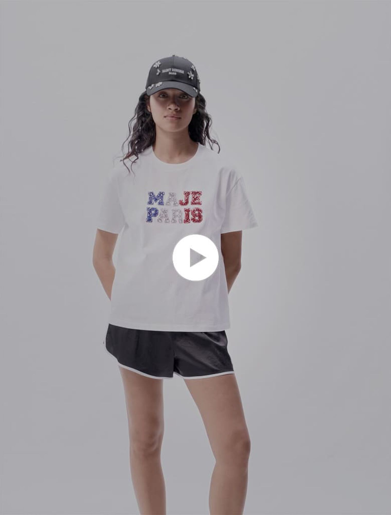 T-shirt Maje Paris con strass