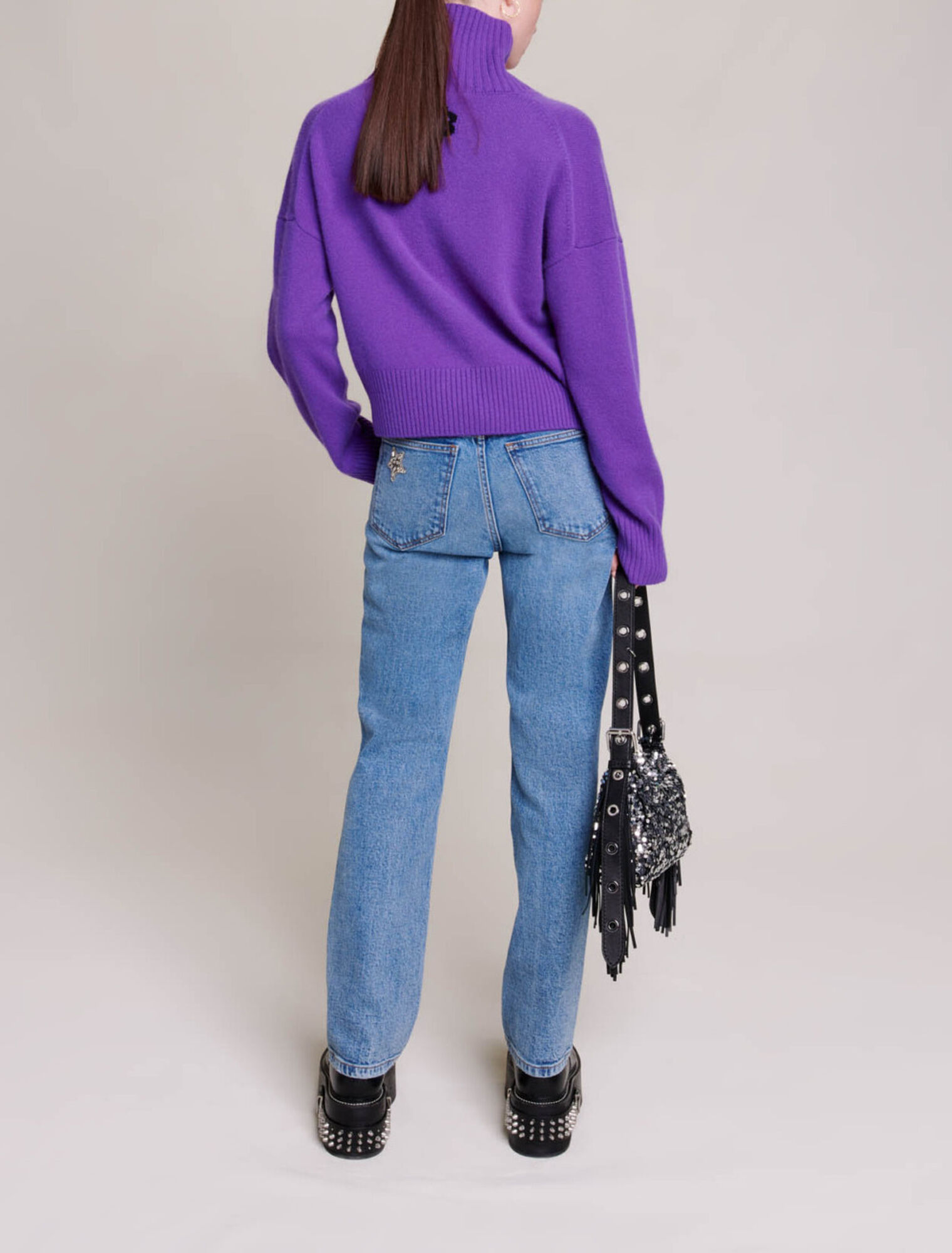 Maglione a collo alto in cashmere