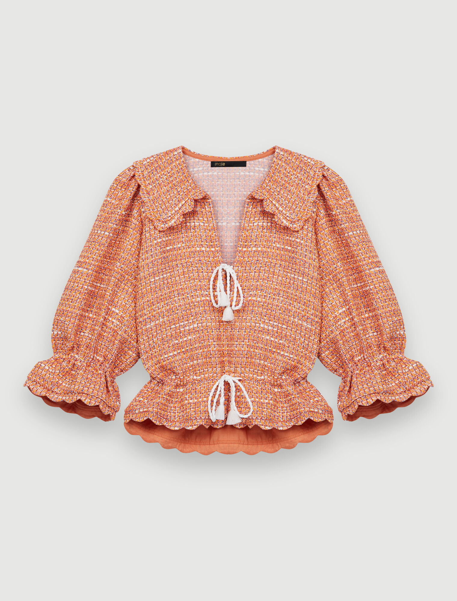 Giacca piccola in tweed croquet