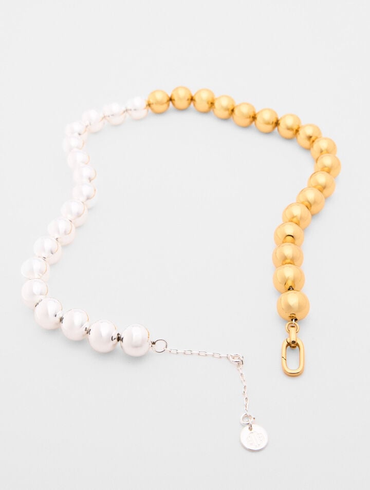 Collana perle bicolori