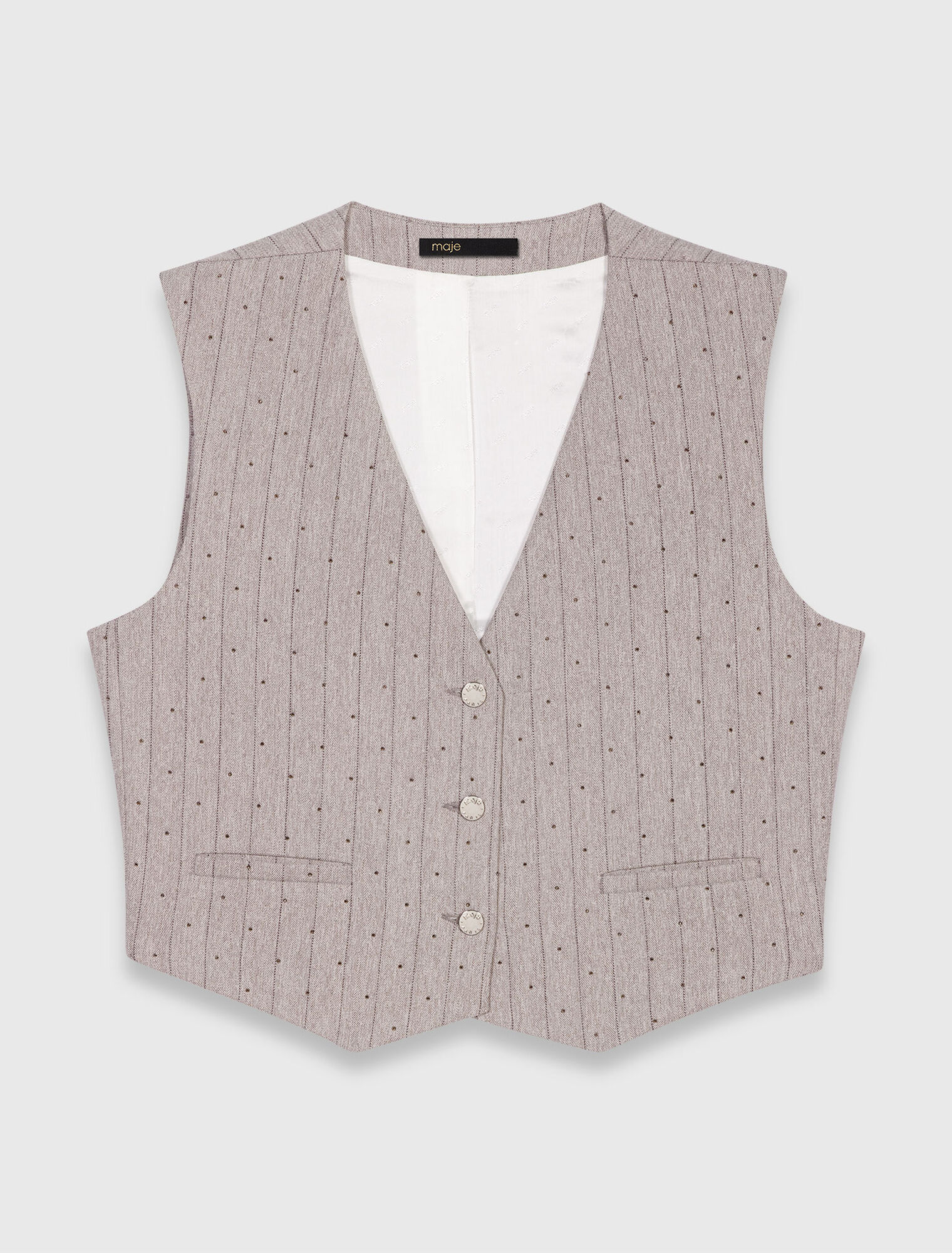 Panciotto da tailleur con strass