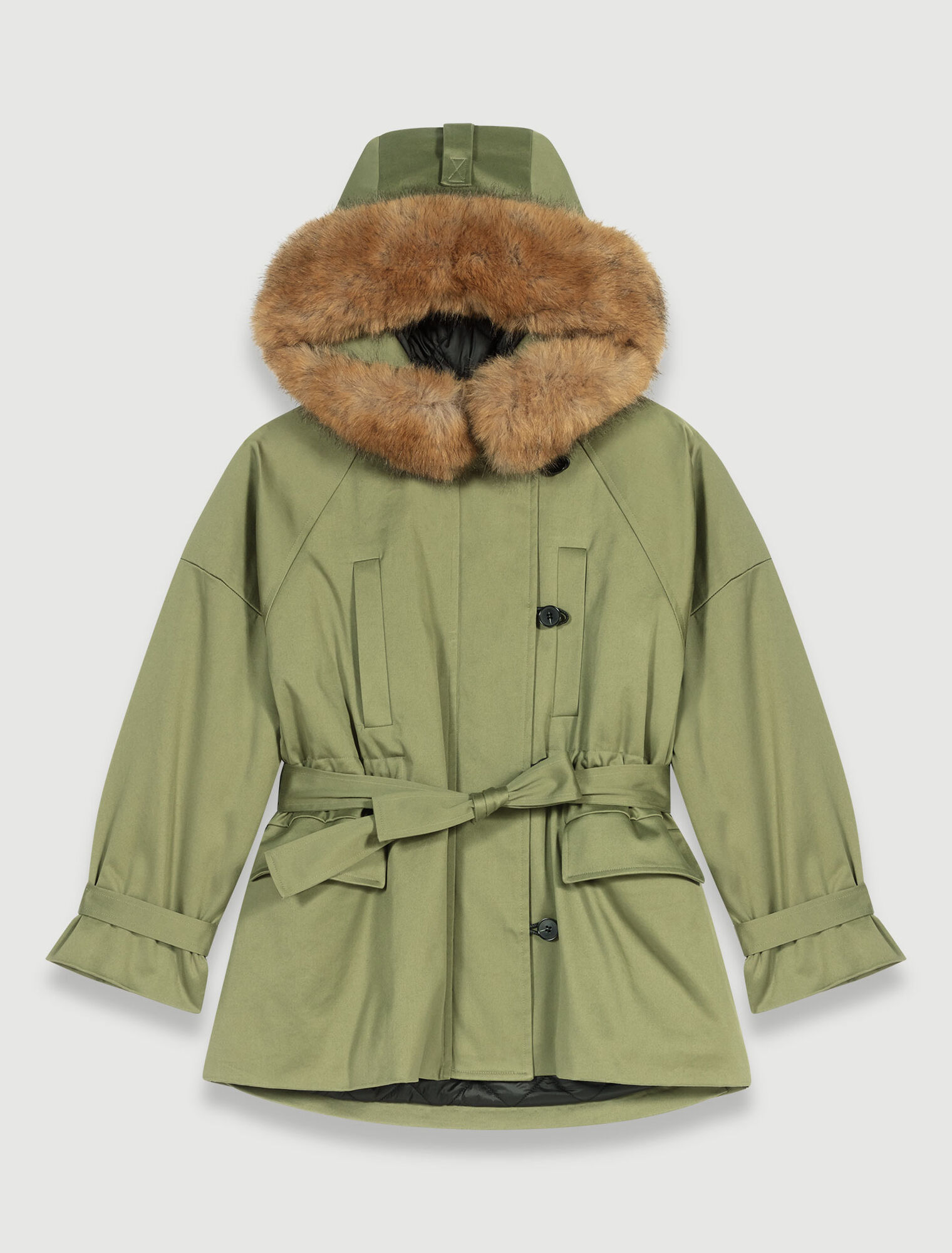 Parka corto con cappuccio