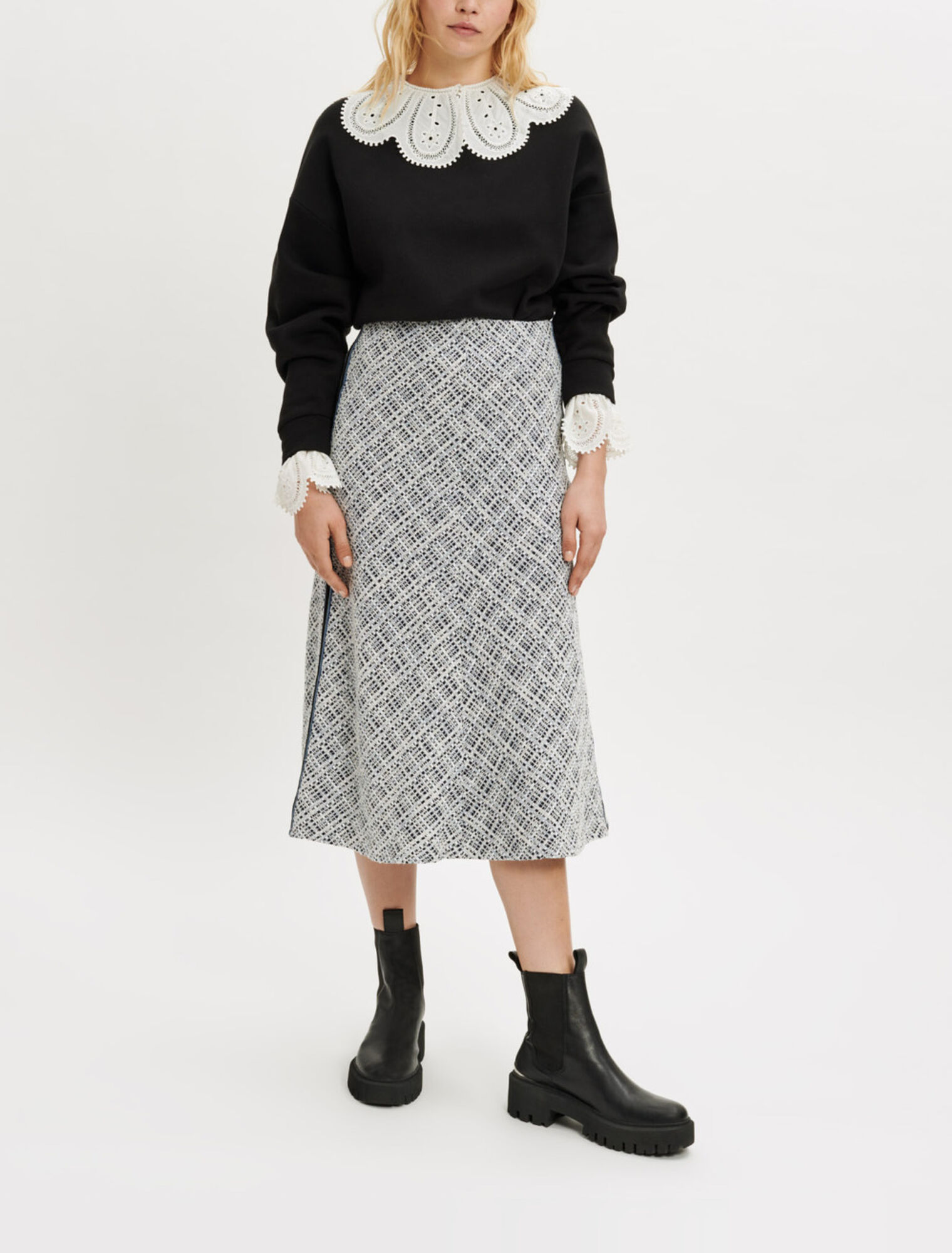 Gonna midi in tweed