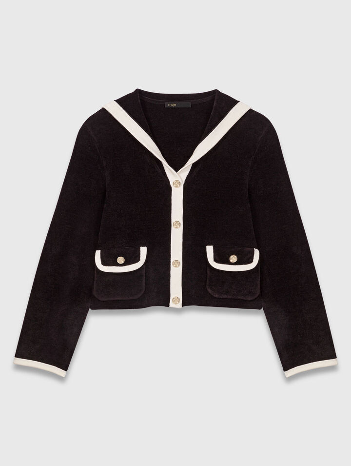 Cardigan effetto velluto