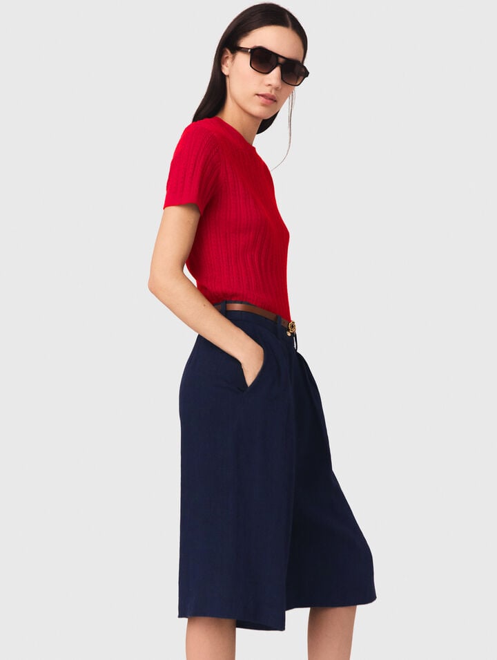 Bermuda in lino misto