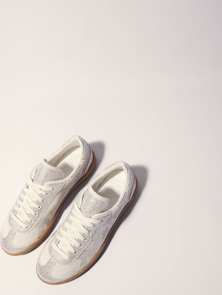 Sneaker casual con strass