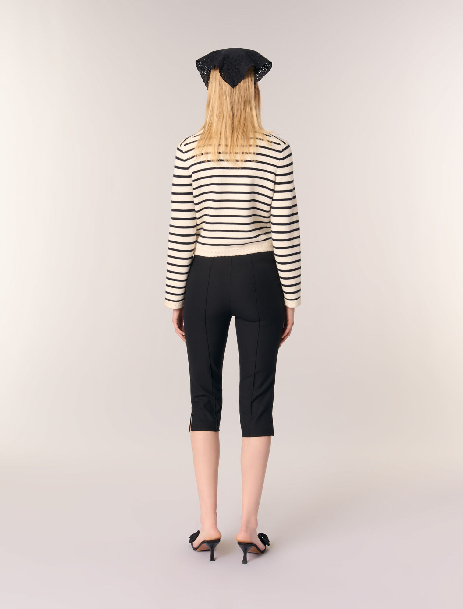 Cardigan in maglia a righe