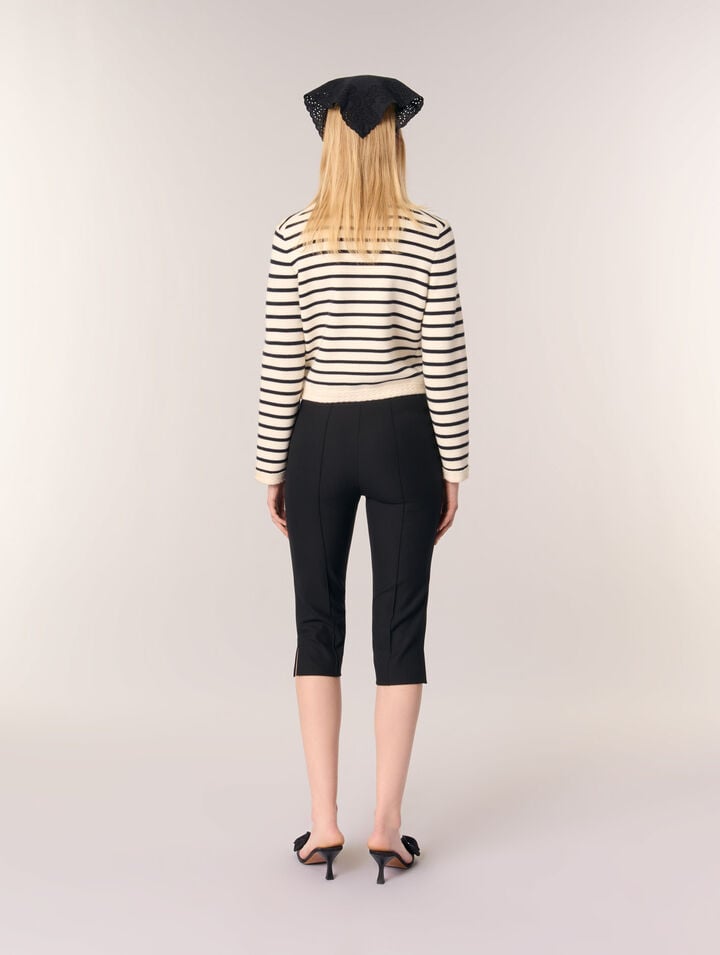 Cardigan in maglia a righe