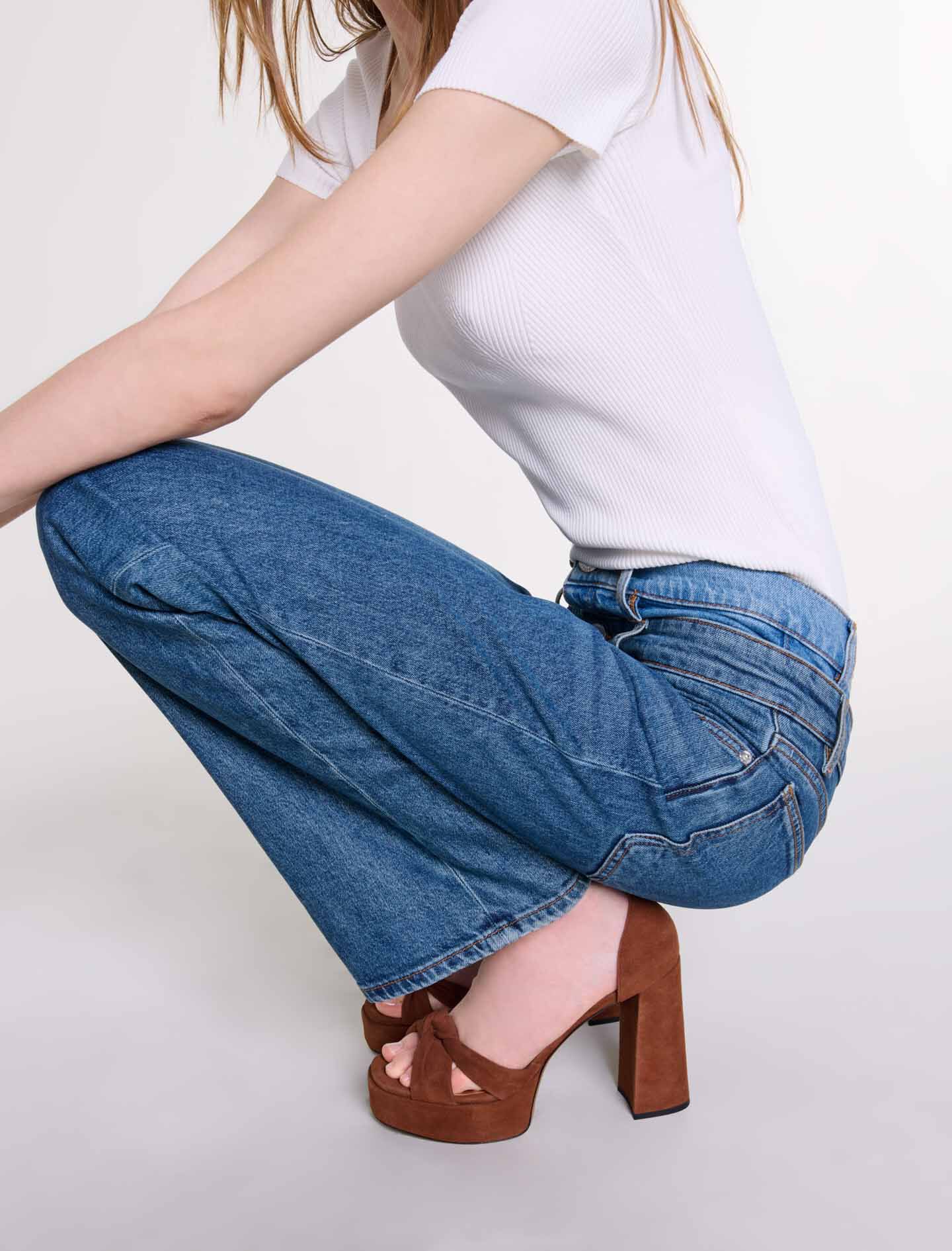Zeppe in jeans cheap