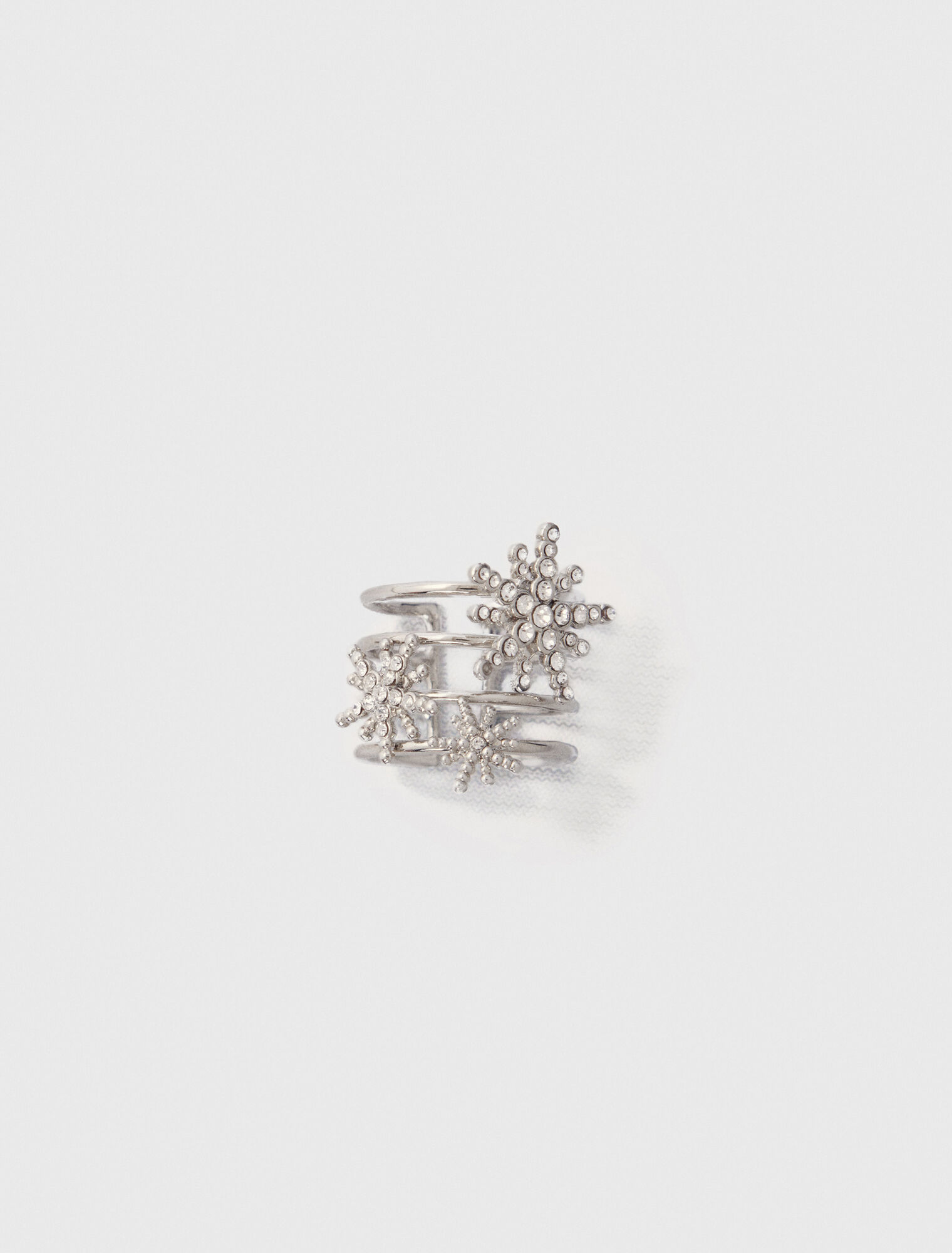 Anello a cerchi con stelle strass