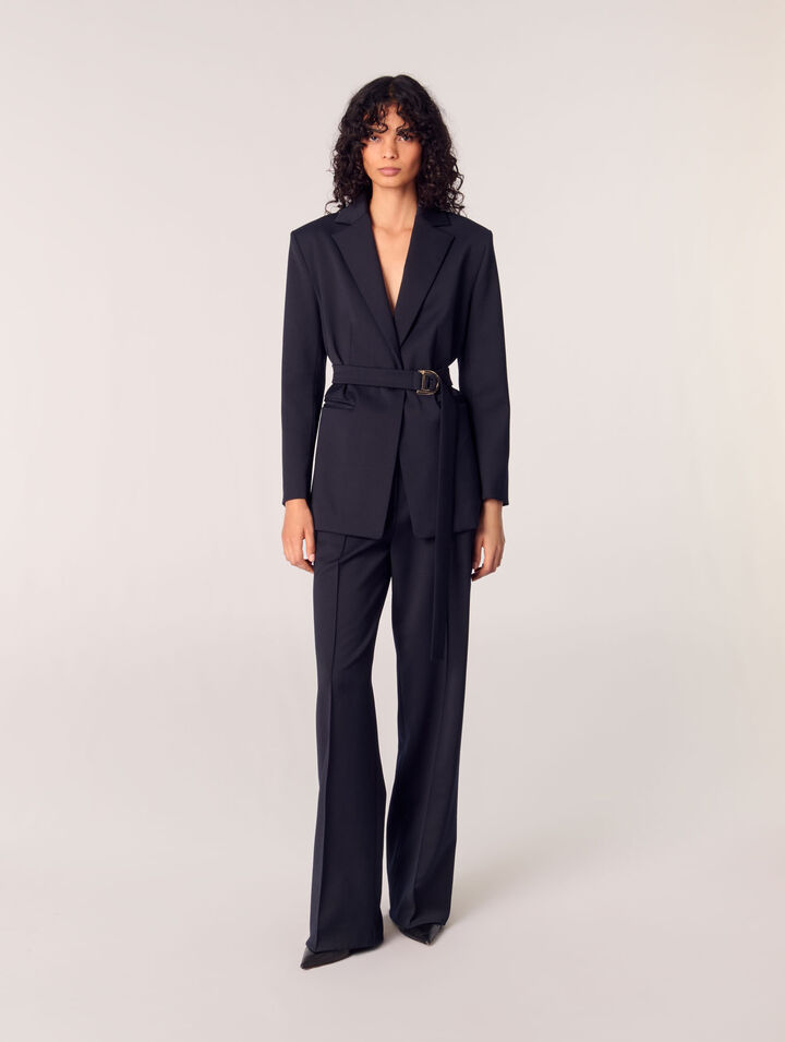 Giacca tailleur retro plissettato
