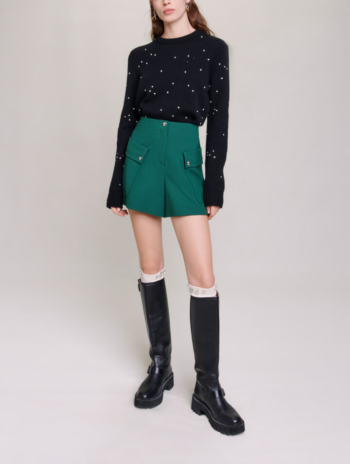 Pantaloncini strutturati con tasche