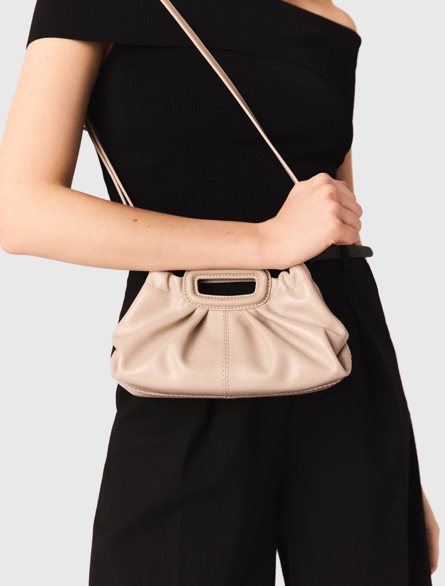 Top scollo bardot in maglia a coste