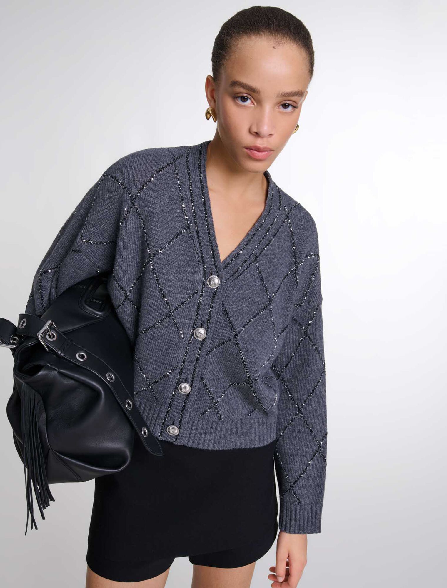 Gilet in maglia glitterata