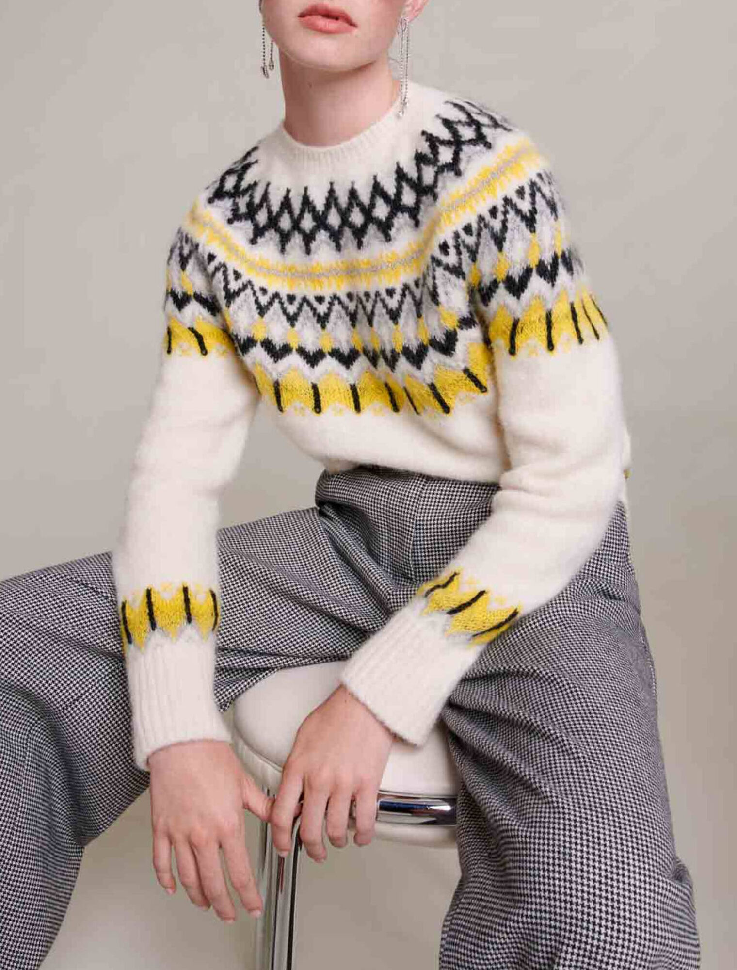 Maglione in lana jacquard