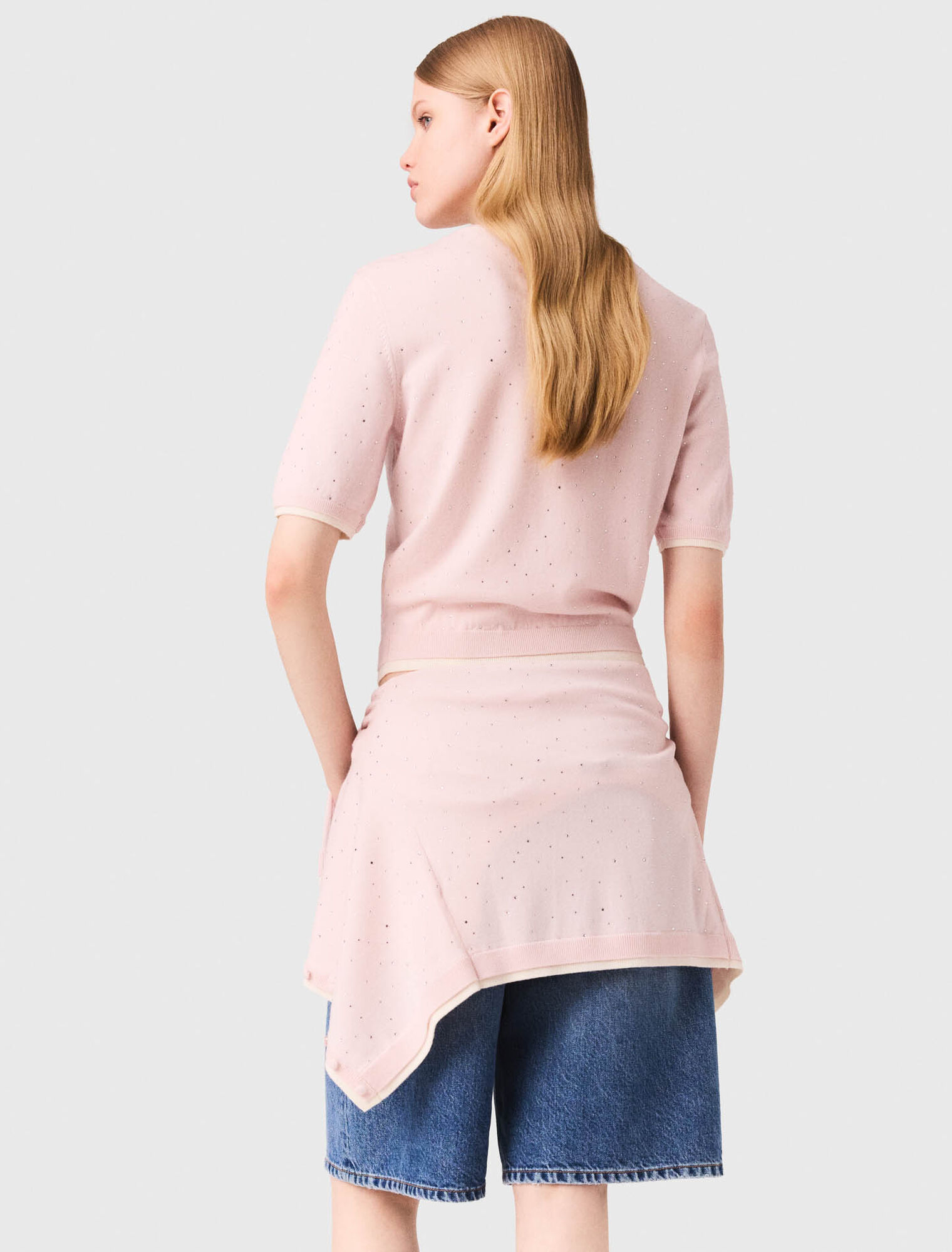 Maglione 100% lana maniche corte