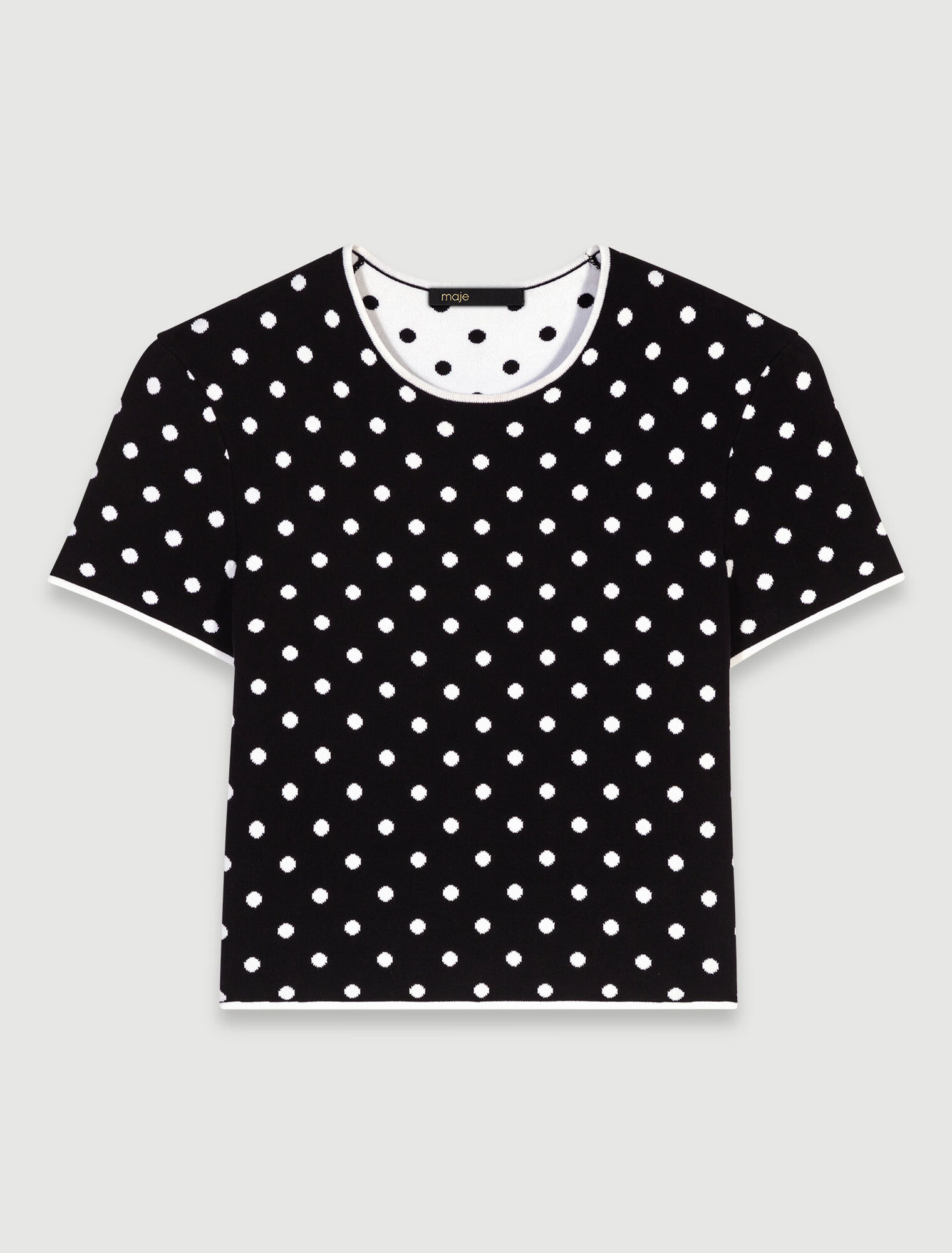 Top in maglia jacquard 