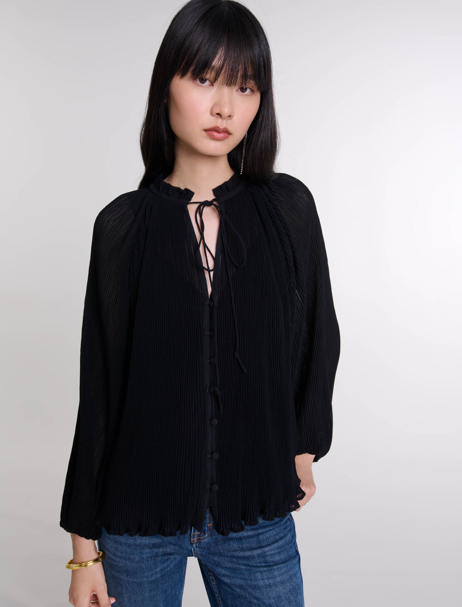 Camicia plissettata