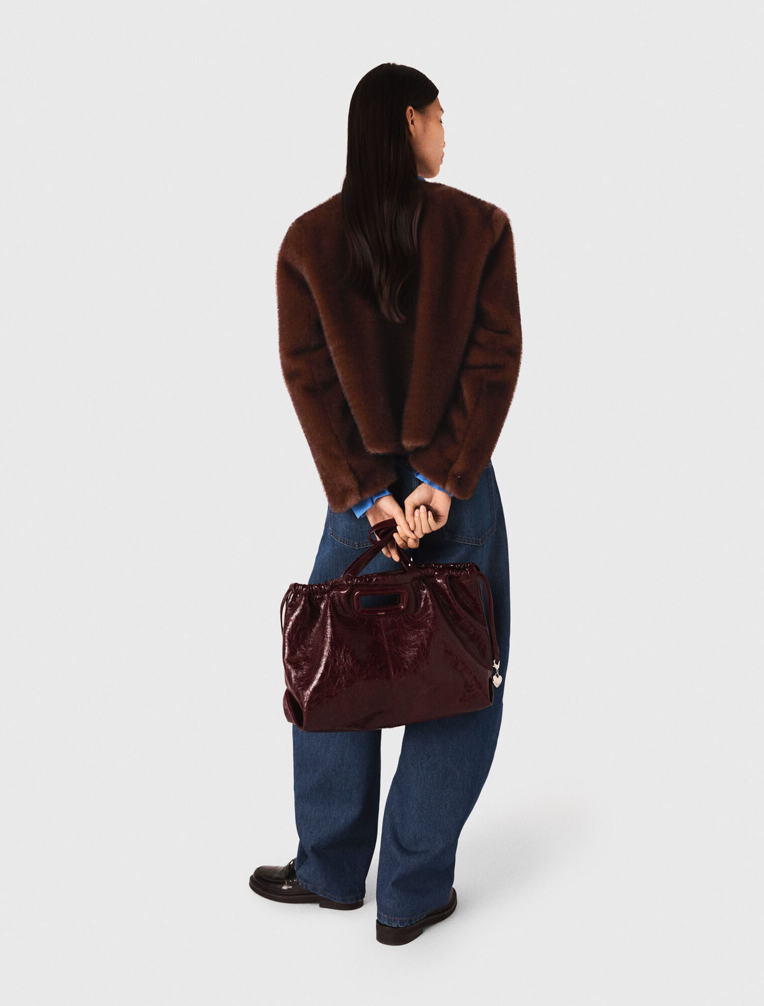 Cappotto corto in ecopelliccia
