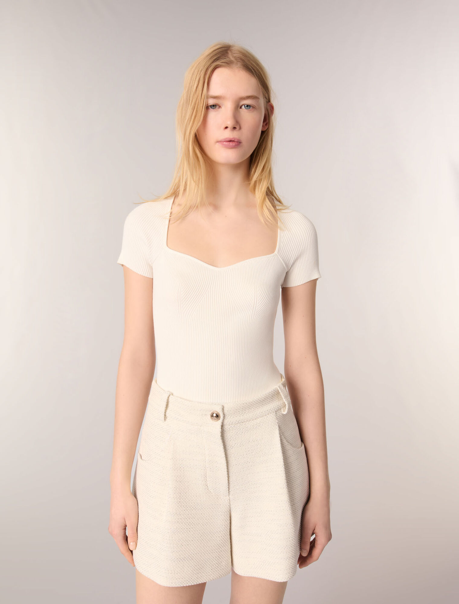 Shorts in tweed e lurex
