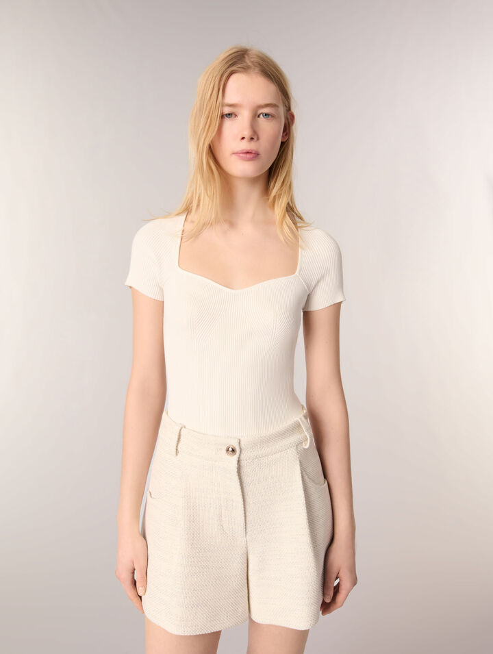Shorts in tweed e lurex