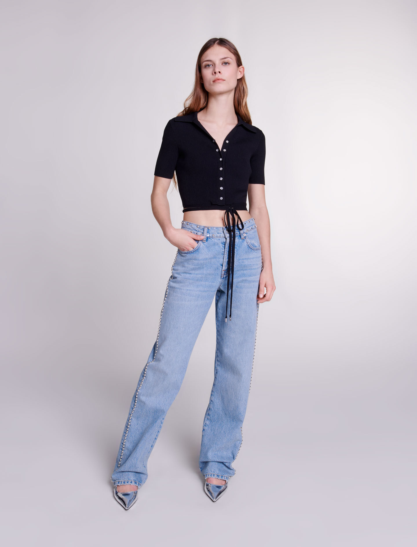 Maglia con lacci hot sale