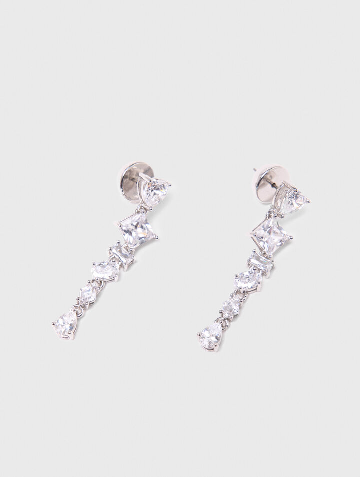 Orecchini cuore con strass