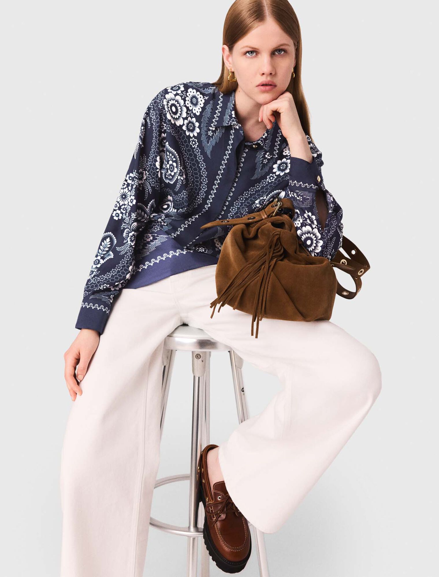 Camicia fluida con stampa