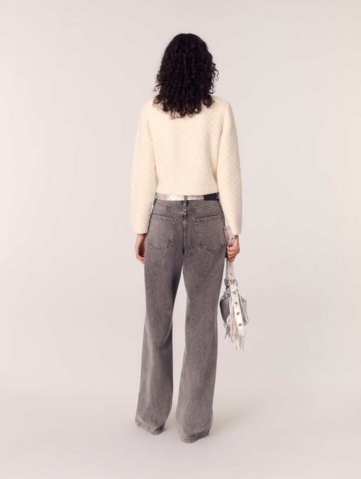 Cardigan corto effetto tweed