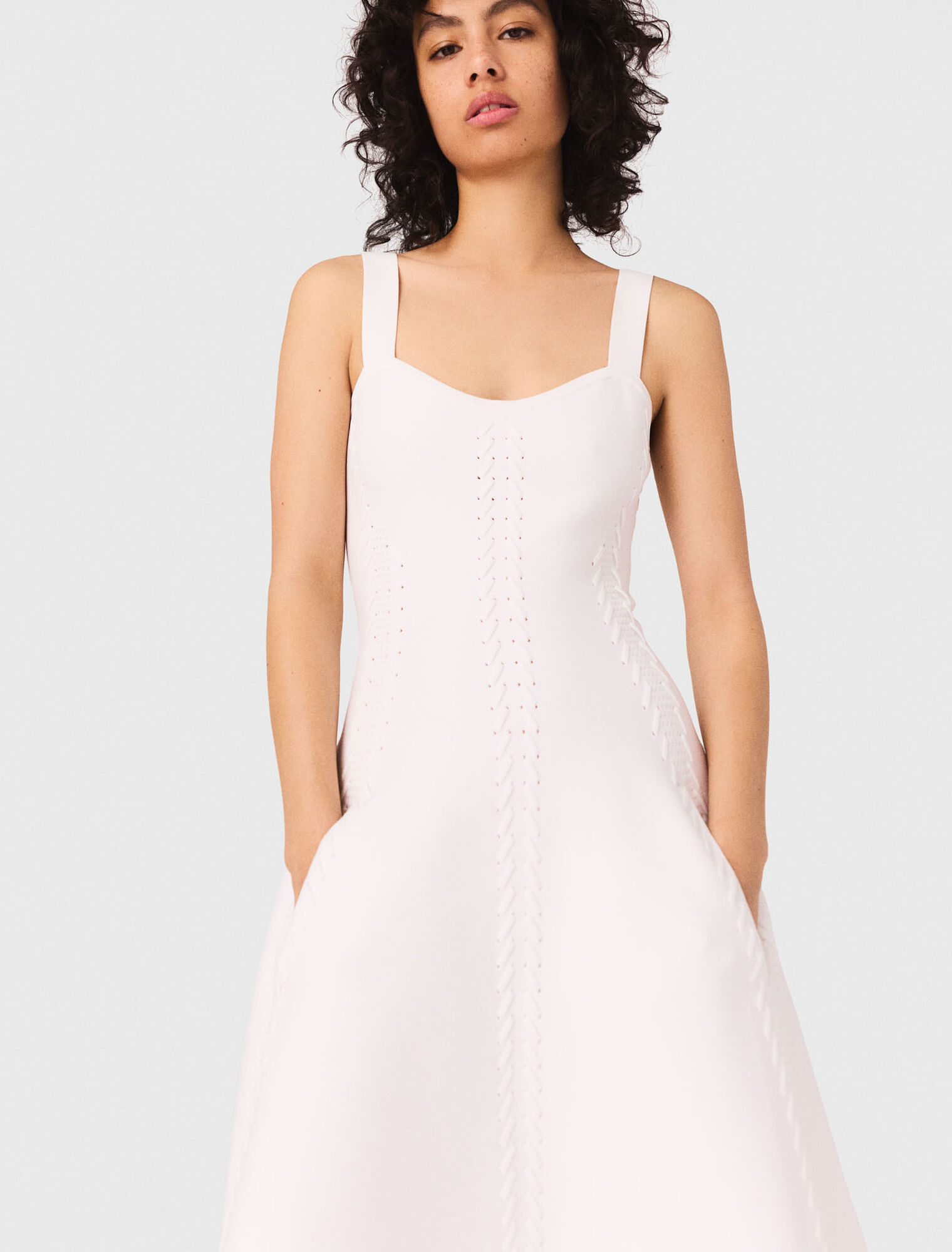 Abito babydoll lungo in maglia