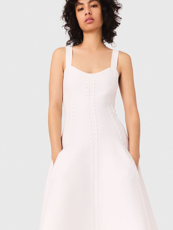 Abito babydoll lungo in maglia