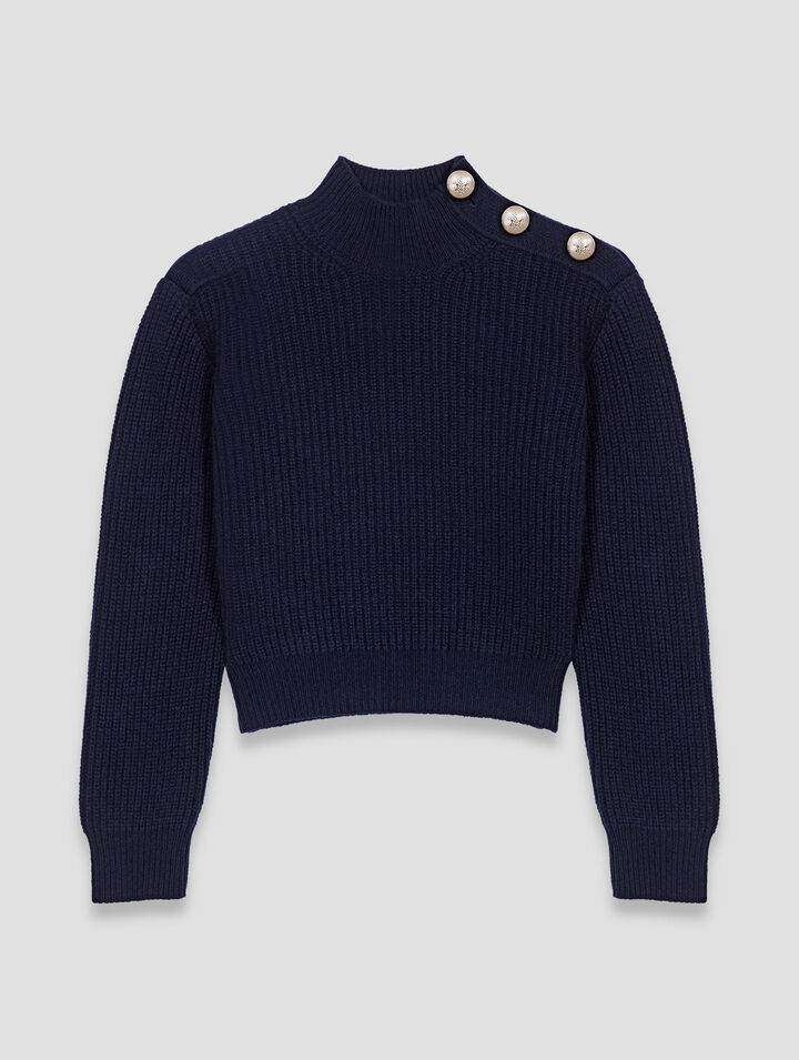 Maglione in lana a collo alto