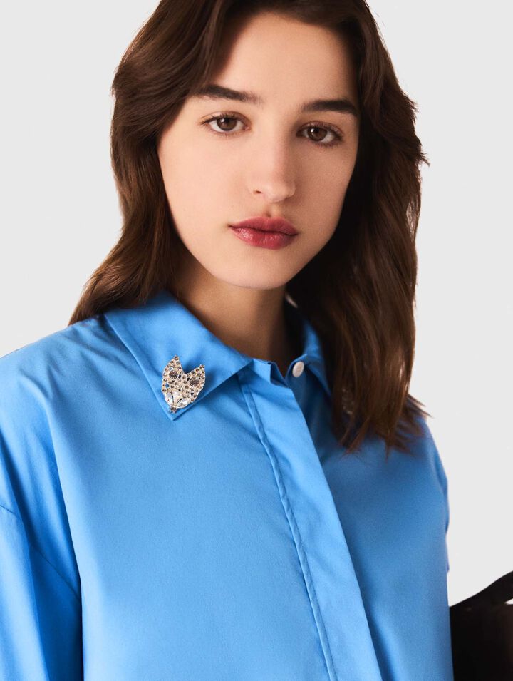 Camicia con gioiello rimovibile