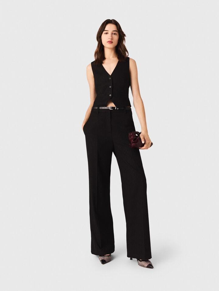 Panciotto da tailleur con strass