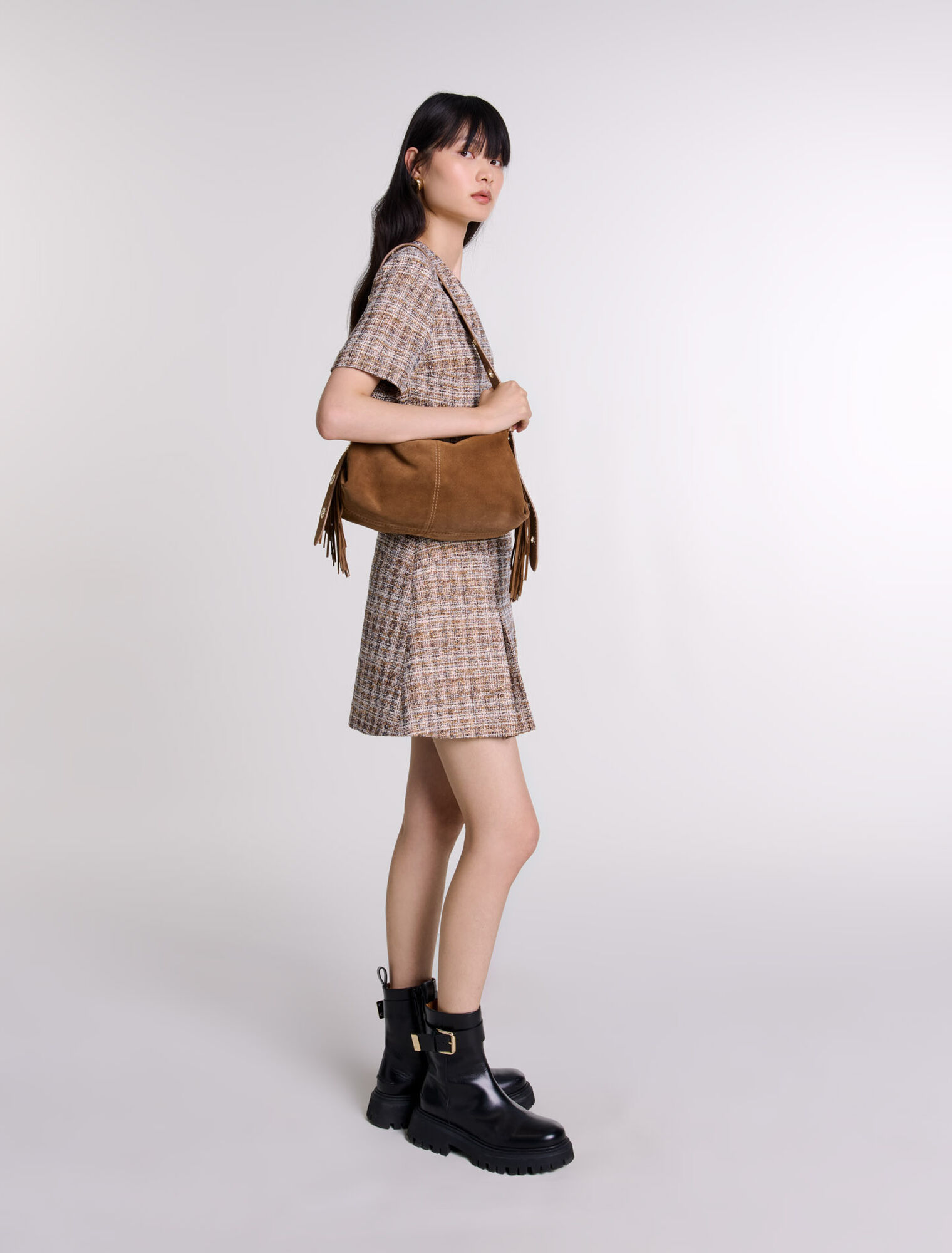 Abito corto in tweed