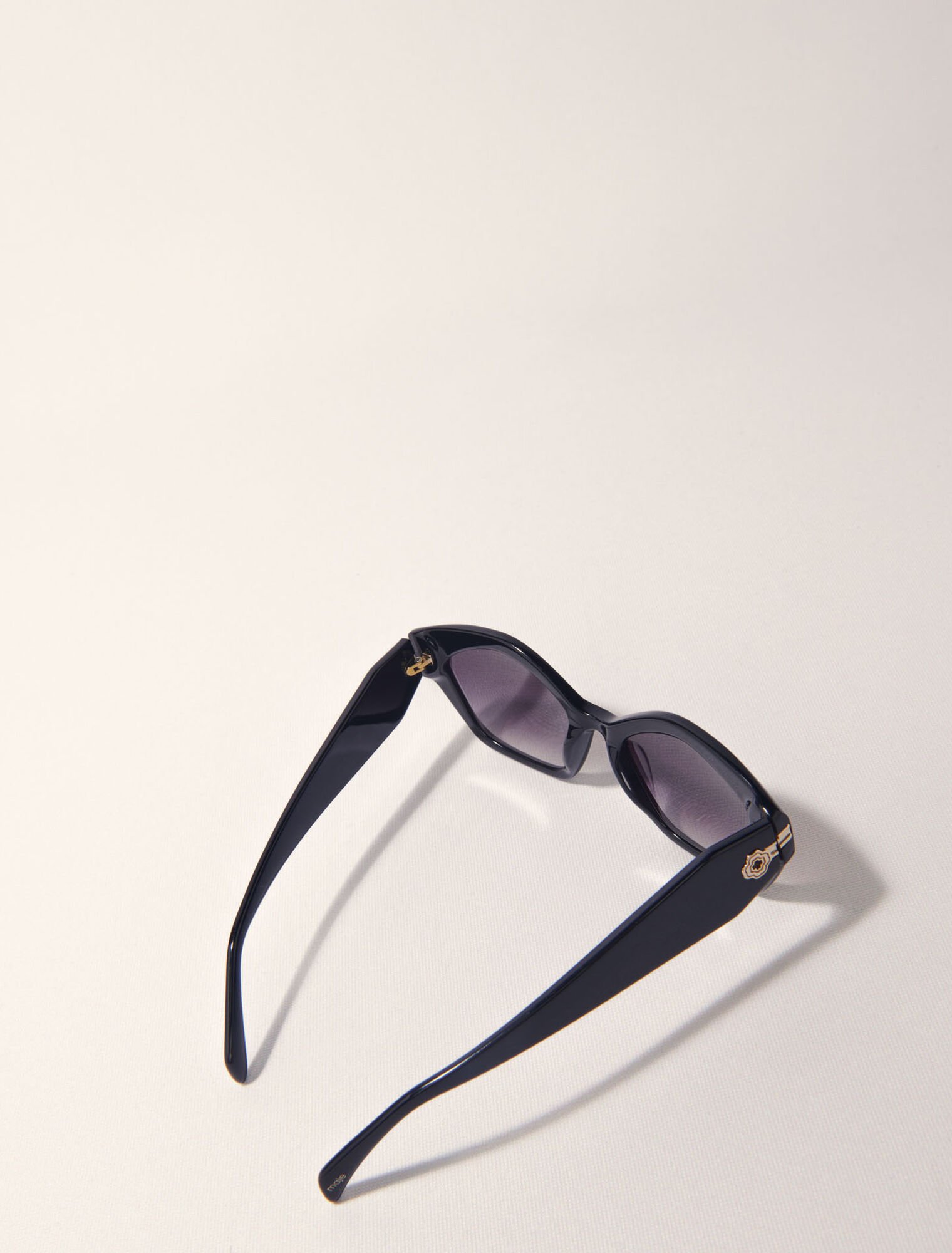 Occhiali cat-eye in acetato nero