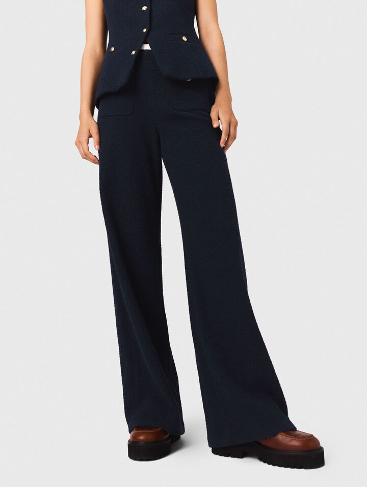Pantaloni dritti in tweed