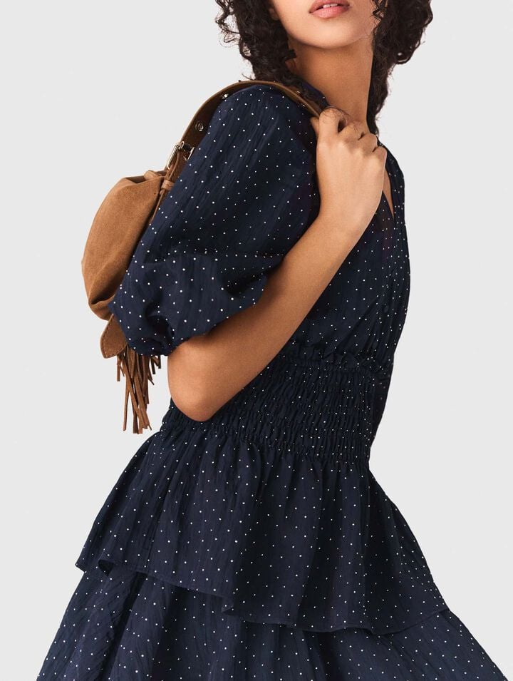 Abito con volant e strass