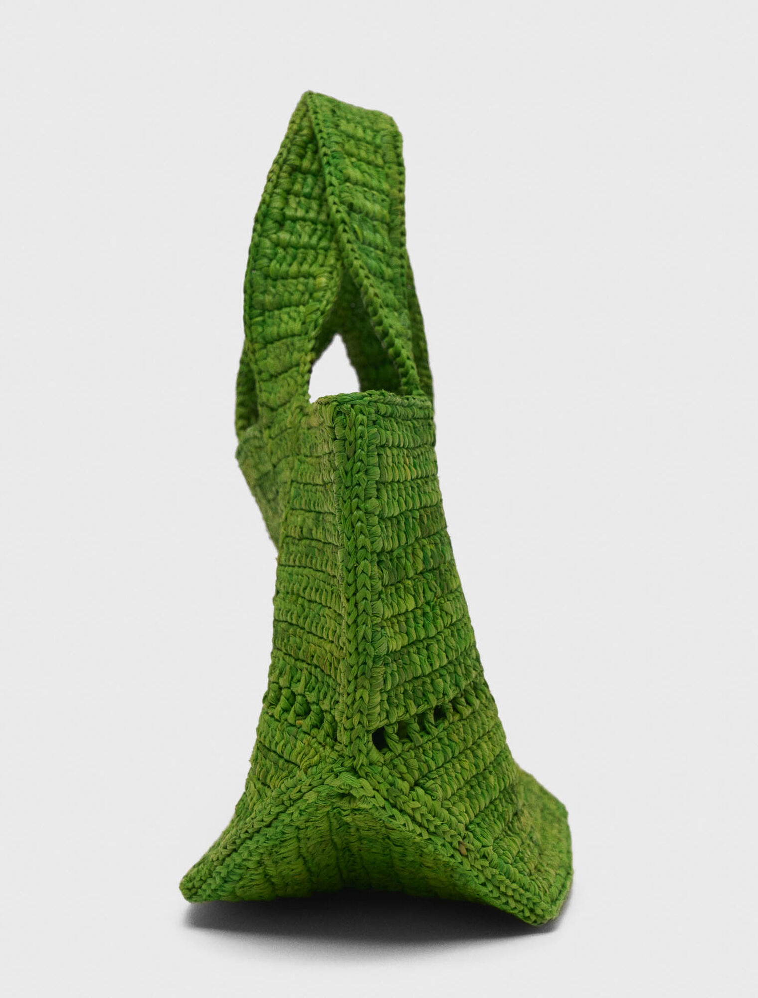 Mini shopping bag in rafia naturale