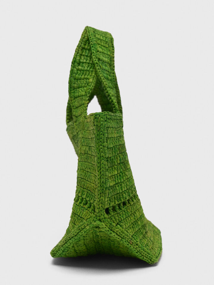 Mini shopping bag in rafia naturale