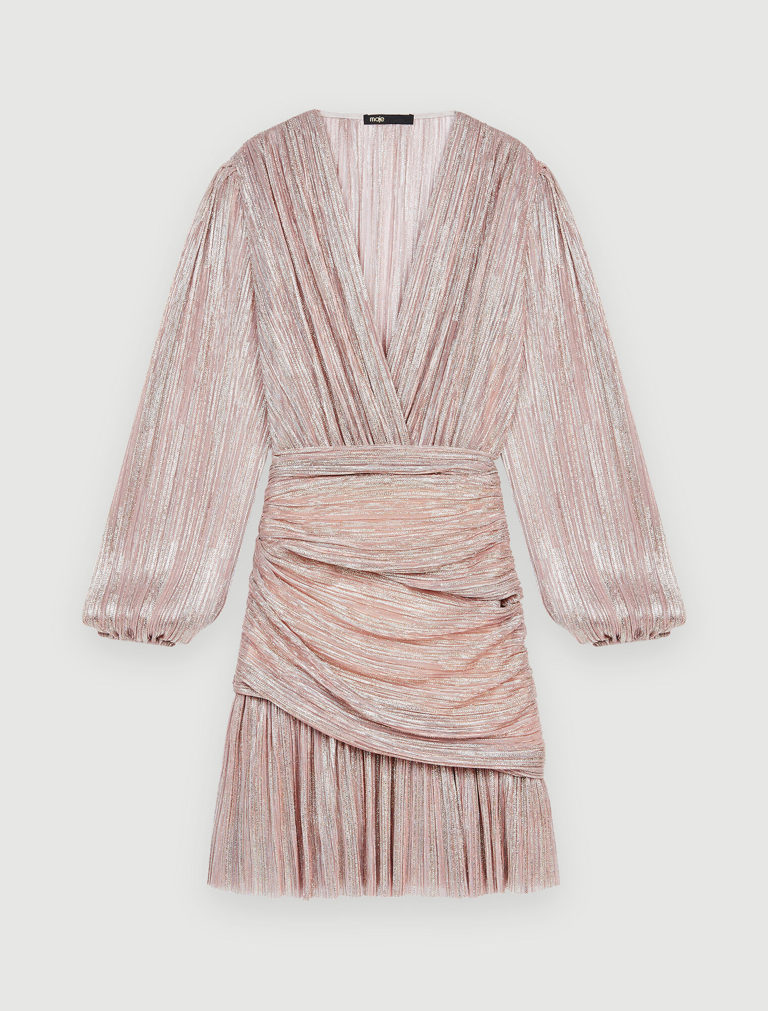 Abito drappeggiato in lurex