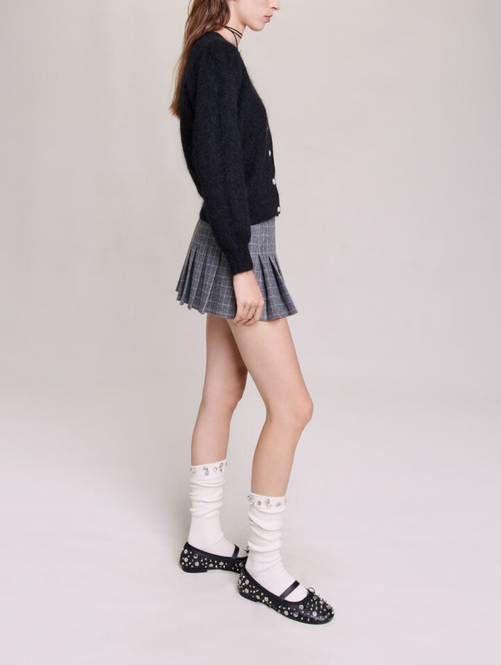 Cardigan in lana e mohair