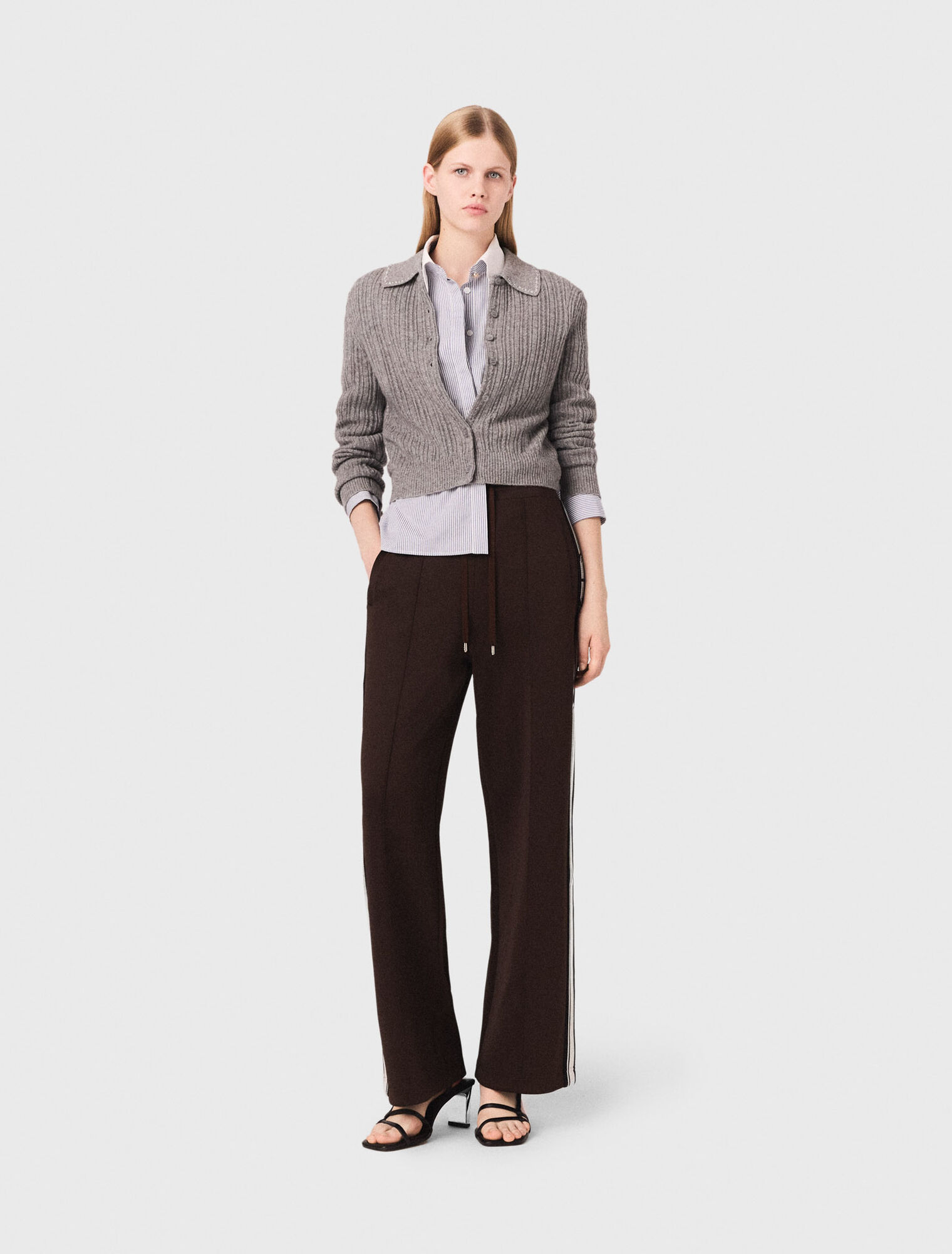 Pantaloni con bande dritte