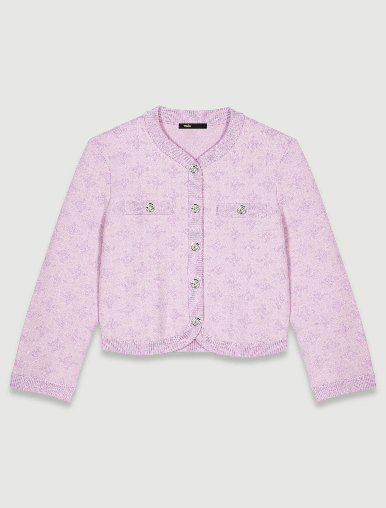 Cardigan effetto jacquard