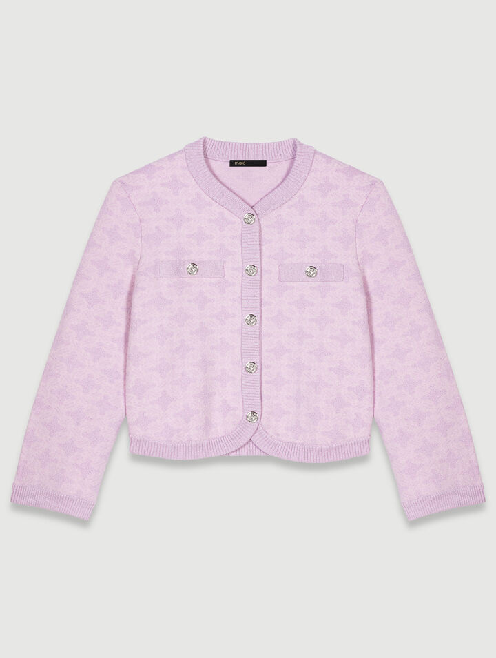 Cardigan effetto jacquard