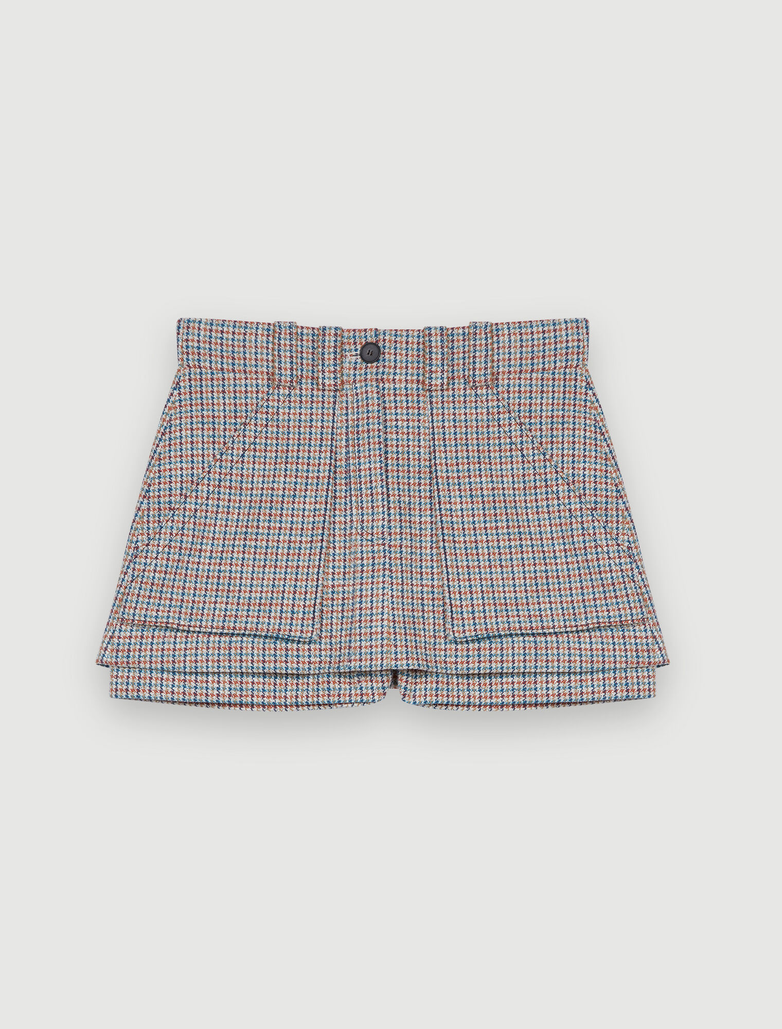 Pantalonci con motivo pied-de-poule