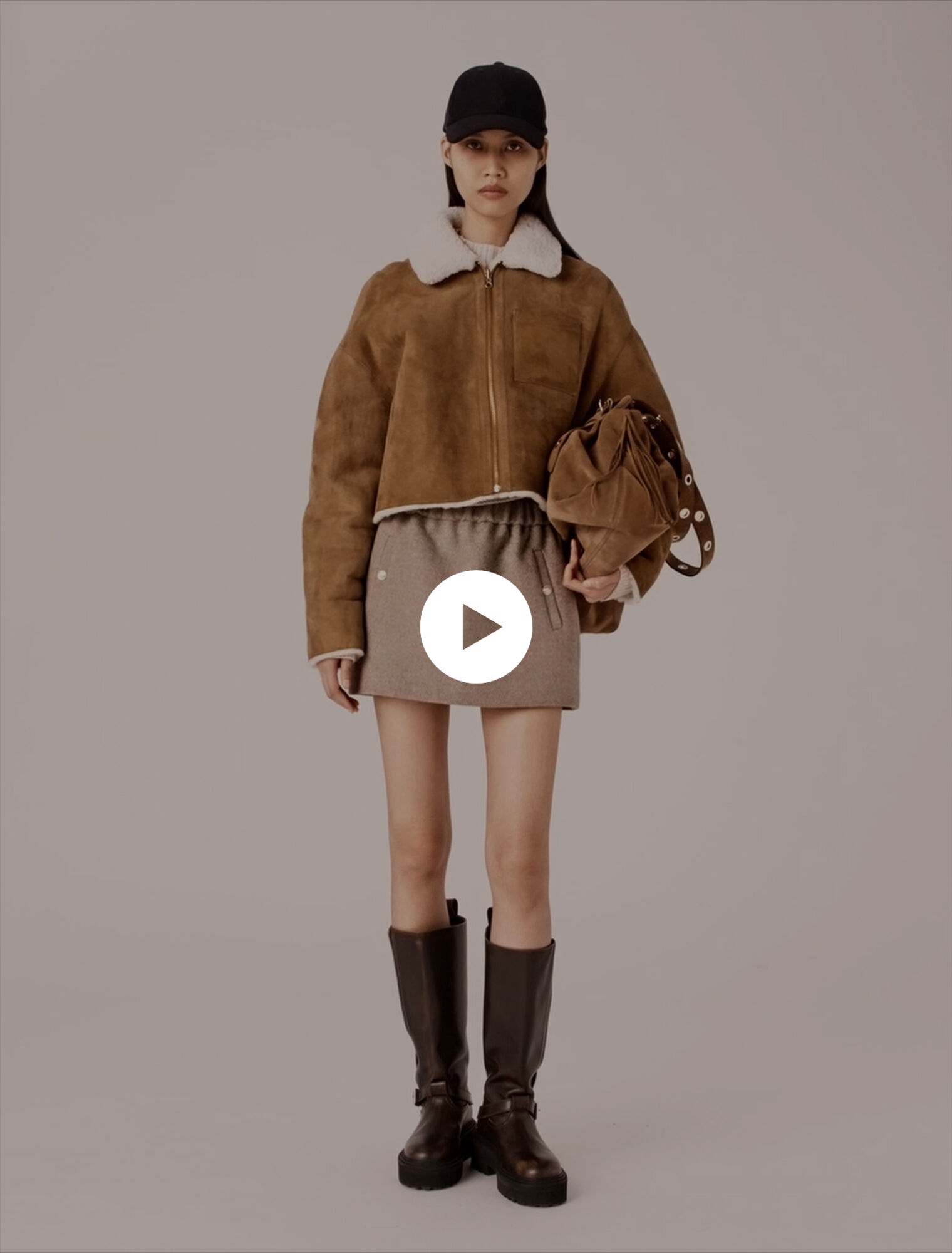 Cappotto shearling reversibile