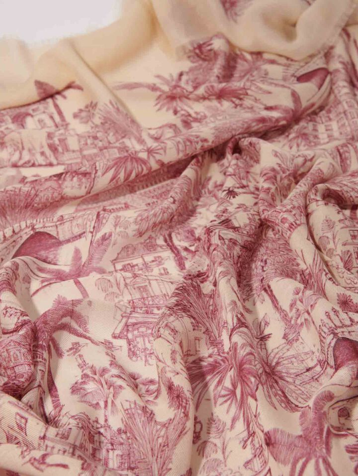 Sciarpa in misto cashmere stampato
